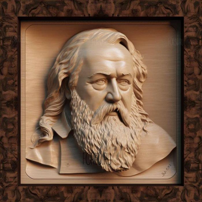 Johannes Brahms 4 stl model for CNC